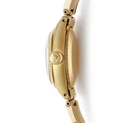 ROLEX Oyster Perpetual 6719 K18YG White Printed Roma watch women TO163570