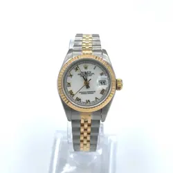 ROLEX DATEJUST 69173 GOLD & STAINLESS JUBILEE BRACELET W/ WHITE ROMAN DIAL 1995