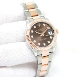 ROLEX 278271 DATEJUST 18K/SS WITH CHOCOLATE DIAMOND DIAL ON OYSTER