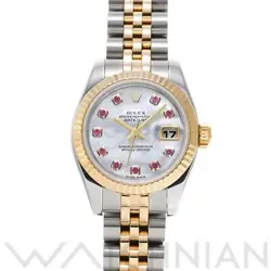 USED ROLEX DATEJUST 179173NGR WHITE CASE: 26×26MM LADIES WATCH #104015