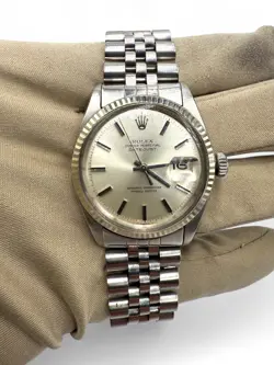 ROLEX DATEJUST 36MM REF. 1601 FERRULE WHITE GOLD WITH BRACELET FILLED
