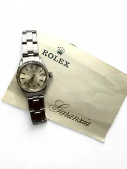 ROLEX OYSTER PERPETUAL DATE LADY 26MM REF. 6517 WITH WARRANTY IN PERFECT STATE
