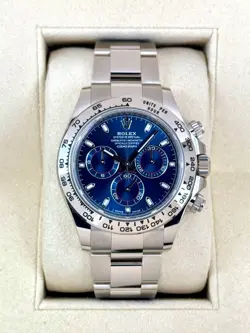 2021 ROLEX COSMOGRAPH DAYTONA 40MM 116509 WHITE GOLD BLUE DIAL