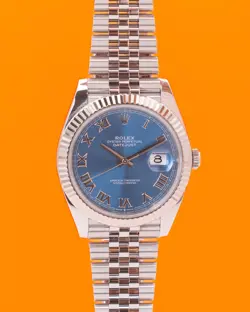 ROLEX DATEJUST 41MM 126334 BLUE ROMAN DIAL FLUTED JUBILEE 2023