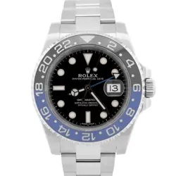 MINT PAPERS ROLEX GMT-MASTER II BATMAN CERAMIC BLACK BLUE 40MM 116710 BLNR BOX