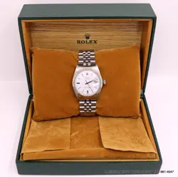 ROLEX DATEJUST 36MM SILVER DIAL JUBILEE BRACELET 1601  1978