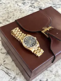 Rolex Day-Date 18038 Gold President Bracelet with Gold Bezel - Year 1979