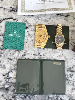 Rolex Day-Date 18038 Gold President Bracelet with Gold Bezel - Year 1979
