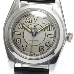 ROLEX OYSTER PERPETUAL 2940 BUBBLE BACK SILVER / GRAY DIAL AT BOY'S WATCH_880417