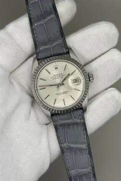 ROLEX DATEJUST 16030 36MM ALLIGATOR STRAP