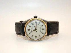 ROLEX 6567 MEN'S OYSTER PERPETUAL WATCH GOLD BEZEL | 34MM VINTAGE C.1958 #WI382