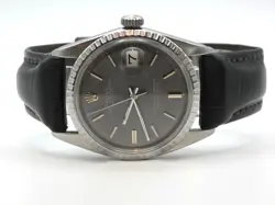 ROLEX DATEJUST 36MM 1601 MENS STAINLESS STEEL BEZEL WATCH RARE GRAY DIAL #WI378