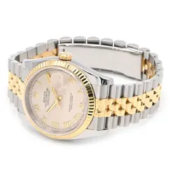 Rolex Mens Datejust 116233 Random K18YG SS Ivory Automatic Watch Used