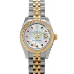 USED ROLEX DATEJUST 179173NGR WHITE CASE: 26×26MM LADIES WATCH #102015