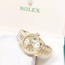 ROLEX 26MM 18K YELLOW GOLD CHAMPAGNE DIAMONDS DATEJUST REF: 69178 (W SERIES)