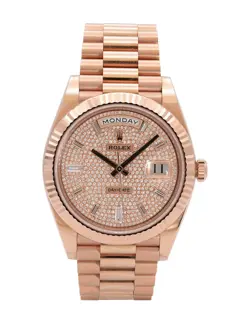 ROLEX DAY-DATE 40 / PAVE DIAMOND DIAL / 2022  / 228235