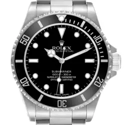 ROLEX SUBMARINER NO DATE 2 LINER STEEL MENS WATCH 14060 BOX CARD