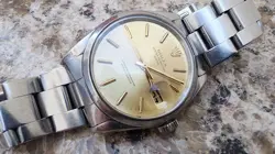 ROLEX DATE 1500  STEEL 34MM AUTOMATIC CAL 1570 MOVEMENT MEN'S VINTAGE WATCH