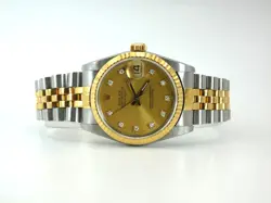 ROLEX 68273 DATEJUST 31MM WOMEN'S WATCH 18K GOLD DIAMOND DIAL 1987 #WI395 TT