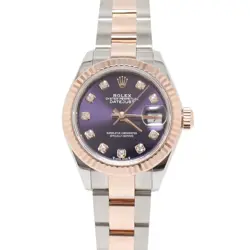 Rolex Datejust 28mm Purple Dial Watch 279171 Rose Gold