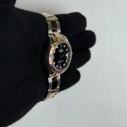 Rolex Datejust 28mm Purple Dial Watch 279171 Rose Gold