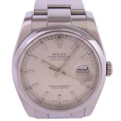 ROLEX DATEJUST 116200 AUTOMATIC WATCH 18K WHITE GOLD STAINLESS STEEL SILVER
