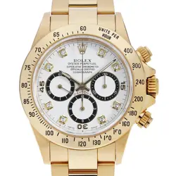ROLEX COSMOGRAPH DAYTONA 8P DIAMOND 16528G WHITE S NUMBER SECOND HAND MENS