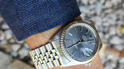 VINTAGE ROLEX DATEJUST 16030 GRAY DIAL MEN'S AUTOMATIC WATCH 1986