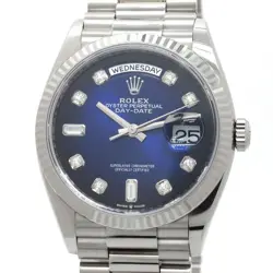 ROLEX MEN'S DAY-DATE 128239A K18WG BLUE OMBRE AUTOMATIC #CS008