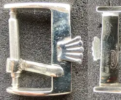 ORIGINAL VINTAGE ROLEX BUCKLE 14MM INNER STAINLESS STEEL FROM 50'S L@@K!