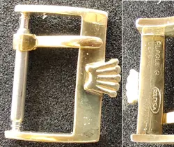 ORIGINAL VINTAGE ROLEX BUCKLE 16MM INNER YELLOW GOLD PL. FROM 50'S L@@K!
