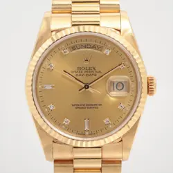 ROLEX DAY-DATE 18238A YG YG AT CHAMPAGNE-FACE