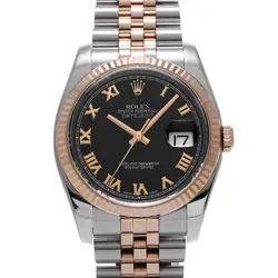 USED ROLEX DATEJUST 116231 BLACK CASE: 36×36MM MEN'S WATCH #105015