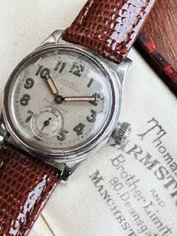 ROLEX OYSTER JUNIOR SPORTS WATCH, 1941. RARE ARMSTRONGS DIAL,  ORIGINAL BOX.