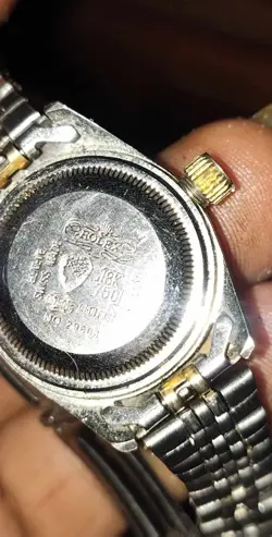 Rolex 16233 Oyster Precision Datejust Blue Black Gold Combie Gold 10P Dia Watch