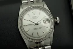 1961 ROLEX DATEJUST 36MM 1603 ENGINE-TURNED BEZEL - WATCH ONLY