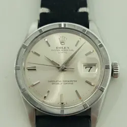 ROLEX OYSTER PERPETUAL DATE REF 1501 35MM MENS AUTOMATIC 1960S VINTAGE RA568B