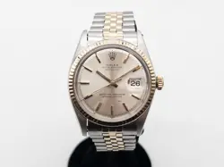 VINTAGE ROLEX DATEJUST 36MM 1601 14K YELLOW GOLD SS MENS WATCH SERVICED