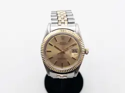 VINTAGE ROLEX DATEJUST 1601 14K YELLOW GOLD SS MENS 36MM WATCH SERVICED