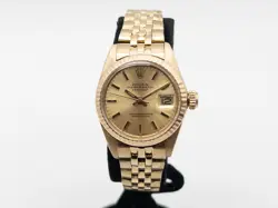 ESTATE $25,000 ROLEX DATEJUST CHAMPAGNE 18K YELLOW GOLD LADIES WATCH SERVICED