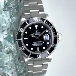 2005 ROLEX SUBMARINER DATE 16610 MINT W/MODERN BOX BLACK DIAL BEZEL