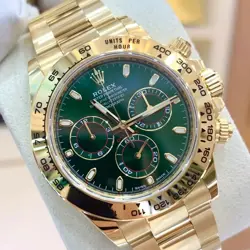 AUTHENTISCHE✧ROLEX-UHR✧WATCH✧COSMOGRAPH DAYTONA GELBGOLD GRüNES 40MM 116508