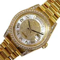ROLEX DAY-DATE 36 WHITE SHELL PAVé DIAMOND 118388NRZ TO215100