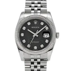USED ROLEX DATEJUST 116234G BLACK CASE: 36×36MM BAND: 19CM MEN'S WATCH #104915
