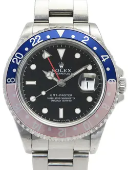 ROLEX GMT-MASTER RED X BLUE BEZEL 16700 T MEN #T048