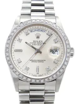 ROLEX DAY-DATE DIAMOND 18346A S MEN #T009