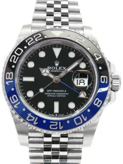 ROLEX GMT-MASTER II BLUE X BLACK BEZEL 126710BLNR RANDOM MEN #T015
