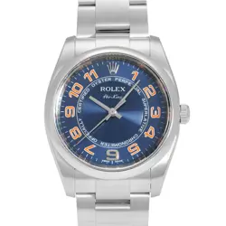 ROLEX 114200 BLUE MEN'S USED WATCH #71914