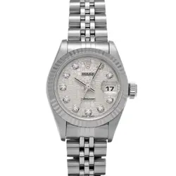 ROLEX DATEJUST 69174G SILVER COMPUTER/DIAMOND WATCH 673308