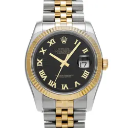 ROLEX DATEJUST 116233 BLACK CASE SIZE 36×36MM MEN'S USED WATCH #712714